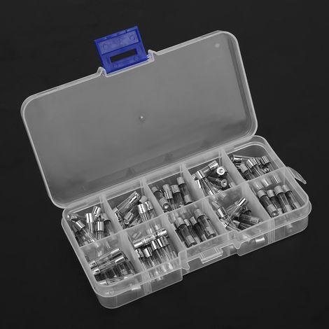Kit de 100 fusibles universels en verre 5 x 20 mm, 0-250 V, 0,2 A à 20 A (1/5)