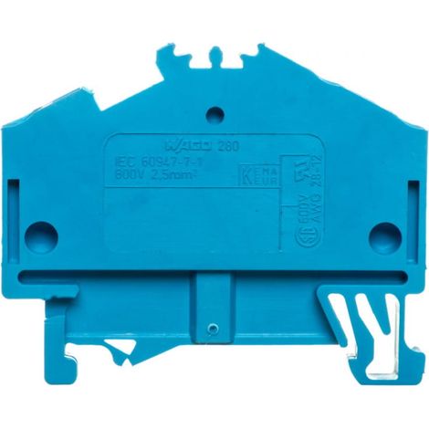 Connecteur de barre omnibus à 3 fils 2,5 mm² bleu 280-651