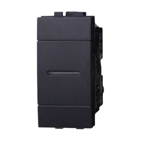 Ettroit serie Space Modulo pulsante ASSIALE nero compatibile BTicino Living - LN0601