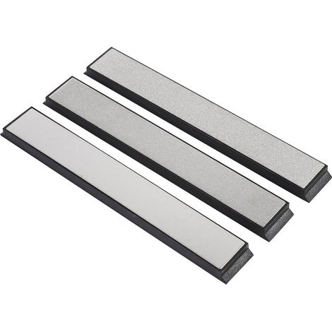 Schleifstein-Set mit 3 Stück, Schleifstein mit Diamant-Schleifstein zum Schärfen von Küchenutensilien, Messern, Scheren usw., Körnung 240/600/1000