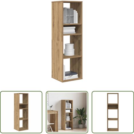 vidaXL Bois d'ingénierie - Bibliothèque chêne artisanal 34x31x112 cm bois d'ingénierie (1/5)