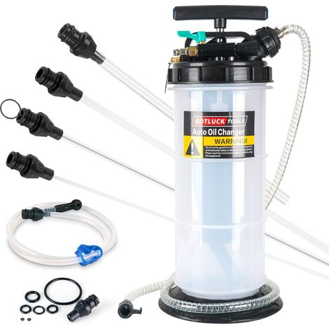 5.3L Manual and Pneumatic Liquid Oil Pump Extractor Pump, Liquid Suction Pump with 6 Hoses for Engine, Transmission (1/5)