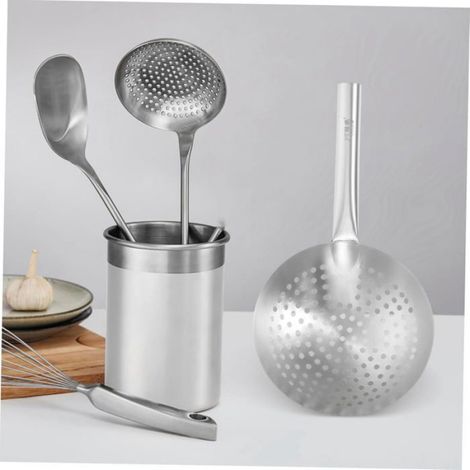 Écumoire Acier Inoxydable de Cuisine Réutilisable Ergonomique pour Fritures Pâtes Ustensile pour Familles Restaurants (1/5)