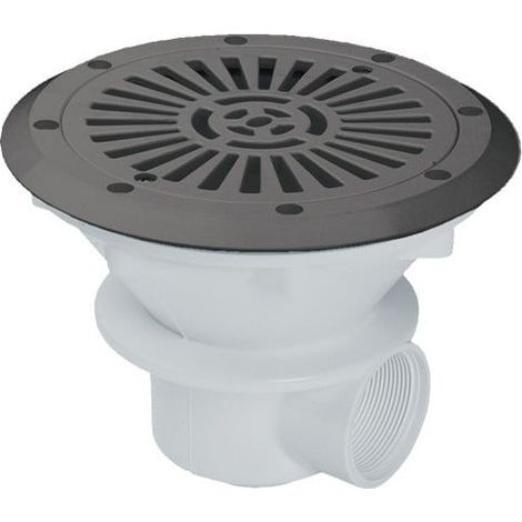 Bonde de fond grise pour piscine enterrée