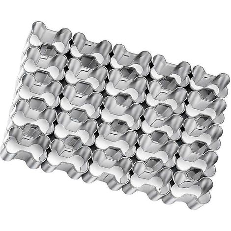 Mini emporte-pièces en acier inoxydable en forme de fleur, de cœur et d'étoile pour la pâtisserie et la décoration, antirouille, faciles à nettoyer, multicolores (motif squelette)
