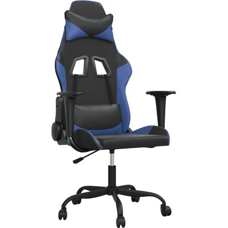 Chaise de jeu Noir et bleu Similicuir (1/5)