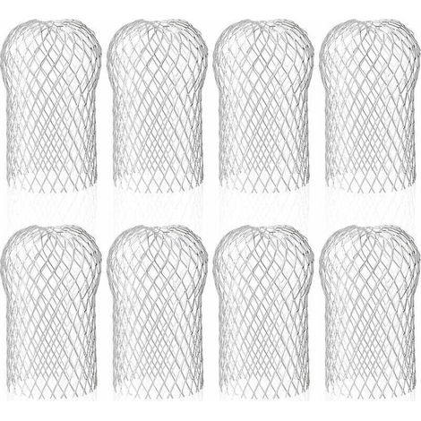 Lot de 8 Crapaudine de Gouttière en Aluminium, Filtres de Gouttière Flexible et Durable pour Maison Avant-toit Tuyau de Descente contre les Feuilles