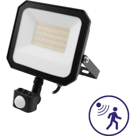 Projecteur LED Extérieur avec Détecteur 30W CCT IP65 Noir - 110 deg - Switch 3000-4000-6500K (1/5)