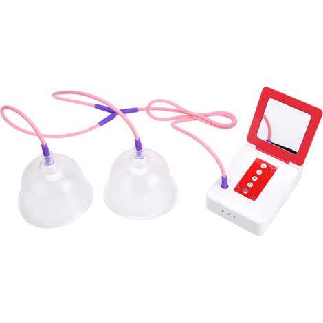 Lot 2 Coussinets Massage Ventouse Électrique pour Poitrine, Développeur de Poitrine, Stimulateur L (Prise UE) (1/5)