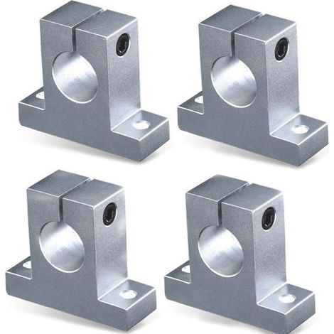 Lot de 4 Supports de Fixation d'Arbre SK12 en Aluminium - Paliers de Guidage Linéaire pour Arbre de 12 mm de Diamètre (1/5)