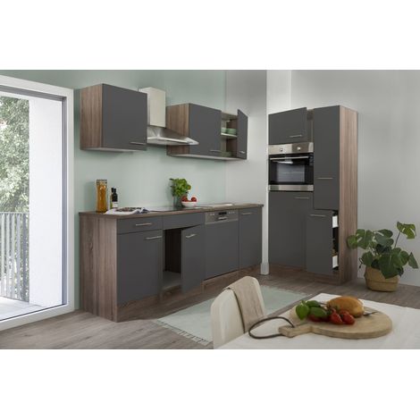 Cucina Modulo cucina blocco vuoto cucina componibile rovere York Grey Oliver 310 cm Respecta (1/5)