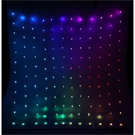 Tenda 400 Led Rgb con Perline Trasparenti (1/2)