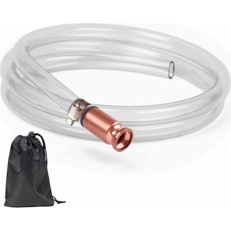 Bluedeer – Tuyau siphon pompe manuelle pour transfert de carburant – Cuivre pur sans plomb – Longueur 1,8 m – Ampoule en ver (1/5)