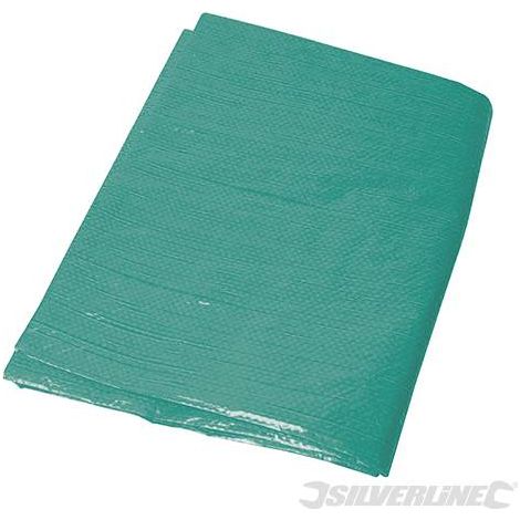 Telone sagomato impermeabile antistrappo resistente varie misure Silverline-4 x 5 m
