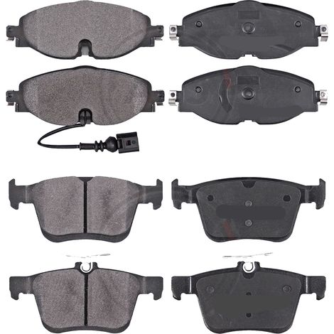 KIT PASTIGLIE FRENO ANTERIORI E POSTERIORI compatibile con VW PASSAT B6 (3C2) / PASTIGLIE FRENANTI AUTO OEM P 85 146 P 85 075 ,P 85 109 / SOSTITUZIONE DIRETTA / BASSA POLVERE / SILENZIOSO