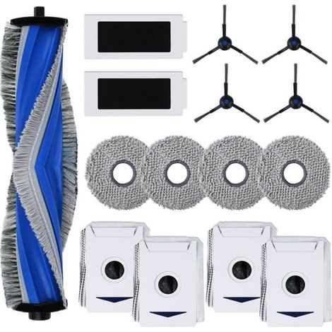 Kit di accessori per l'aspirapolvere robot Ecovacs Deebot T30 Pro Omni: 1 spazzola principale, 2 filtri HEPA, 4 panni per la pulizia. (1/5)