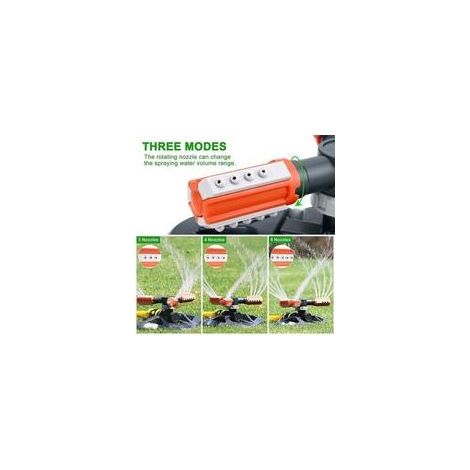 Arroseur de Jardin, Système d'Irrigation d’arrosage Automatique Jardin, Grande Surface Couvrant Arroseur Rotatif à 360 ° pour Pelouse, Jardin (1/5)