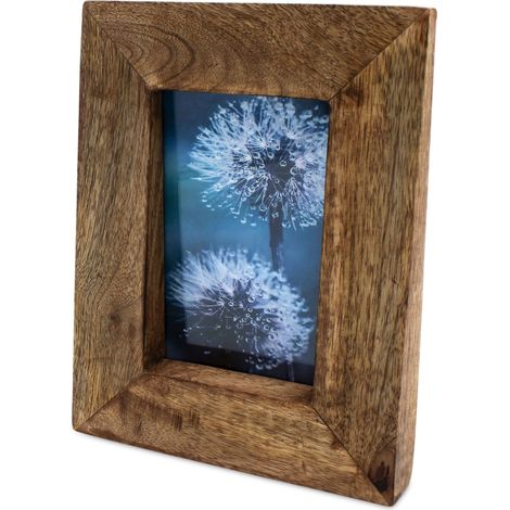 Mango Fotorahmen zum Stellen und Hängen - für 10 x 15 cm - Holz Bilderrahmen rechteckig für Hochformat Fotos