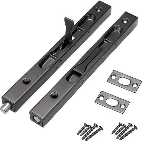 Verrou de porte encastré en 2 pièces, verrou de porte dissimulé, loquet de porte dissimulé, verrou de porte F (1/5)