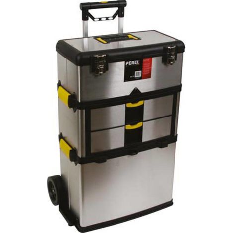 [GEBRAUCHT] B-Ware Velleman Otba4 Otba4 Trolley Koffer Werkzeugkoffer Unbestückt Stahl 3 Fächer