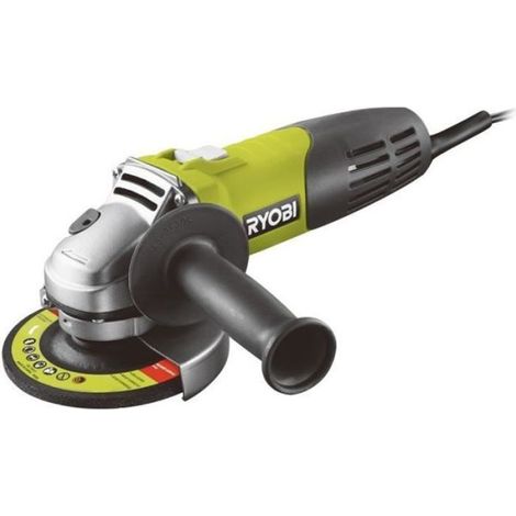 RYOBI - Meuleuse d'angle 600 W diam. 115 mm - 13 000 tr/min + disque a ébarber le métal 115 mm & et 1 clé de service - RAG600 (1/3)