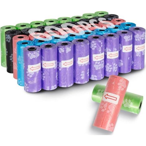 Ecleanfy - 600 Sacs à Crottes Chien - 40 Rouleaux avec Distributeur, 33x23 cm Anti-Fuite, Ramasse-Crottes Portable, Hygiène Canine Pratique (1/5)