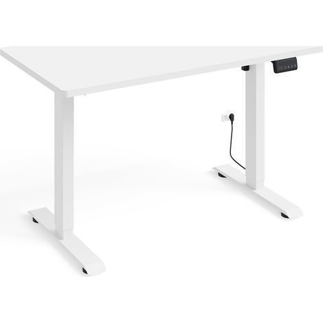 Bureau électrique BIMOTION 1S 120x65x2,5 cm hauteur 73-120 cm blanc (1/5)