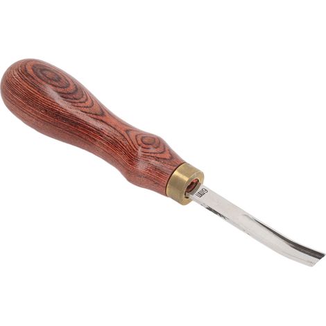 Biseleur de bord en cuir lame incisive manche bois léger portable rouge 6mm pour travaux manuels cuir DIY (1/5)