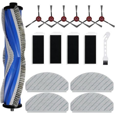 16 Pièces Accessoires pour Ecovacs Deebot N20 Pro Plus / N20 / N20 Plus Aspirateur Robot, 1 Brosse Principale, 4 Filtres HEPA, 4 Chiffon Nettoyage, 6 Brosses Latérales 1 Brosse de Nettoyage (1/5)