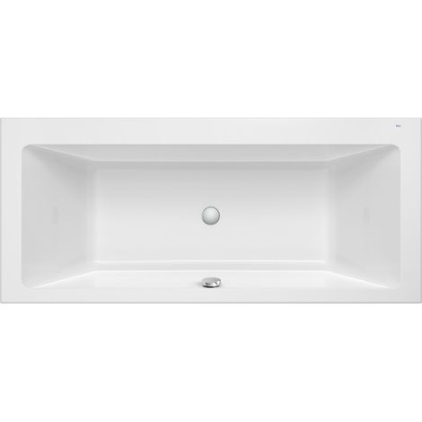 Baignoire en acrylique rectangulaire à encastrer "VYTHOS Biplace" Balnéo Tonic 1800 x 800 mm BLANC - Roca (1/2)