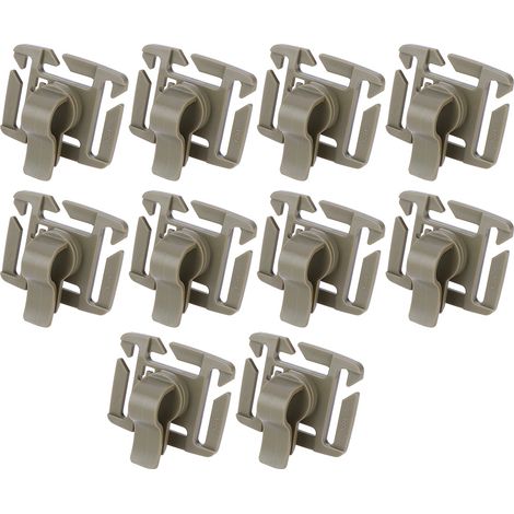 10 clips à boisson réglables pour sac à dos, accessoire de fixation rotatif extérieur marron (1/5)