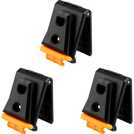 Geeignet für 3-teilige Werkzeuggürtelclips, Schnellverschluss-Ersatzclips, robuste ABS- und Metallbefestigungen, geeignet für Cliptech TOU-CT Zubehör für robuste Aufbewahrungstaschen, verwendet von El