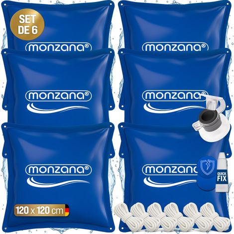 Monzana – Coussin de piscine hivernage -20°C – Coussin gonflable 120x120cm – PVC résistant aux intempéries – Valve de sécurité et œillets inclus