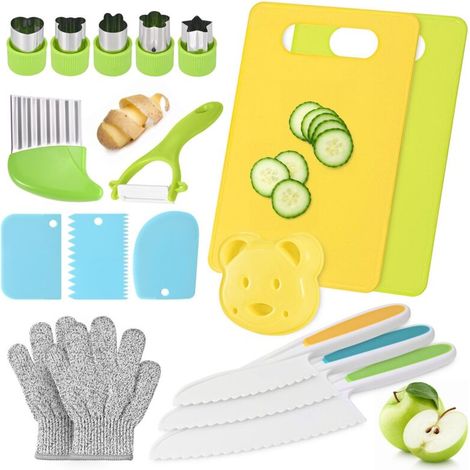 Kit de Sécurité pour Couper les Fruits et Légumes - Ensemble de 18 Pièces pour Enfants 2 Ans et Plus (1/5)