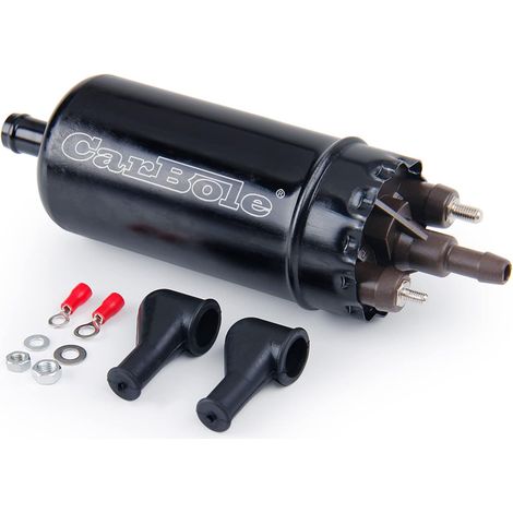 Pompe à Carburant en Ligne Électrique Externe 125 PSI, 12V, 250BHP  Pompe à Essence Haute Pression pour Essence, Diesel, Remplacement de Plusieurs Numéros de Pièces, Noir (1/5)