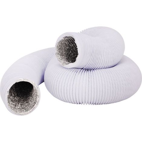 Kaelt - Conduit d'échappement composite télescopique en PVC épaissi système d'air frais ventilation ventilation conduit d'air d'échappement hotte de cuisine tuyau en aluminium blanc
