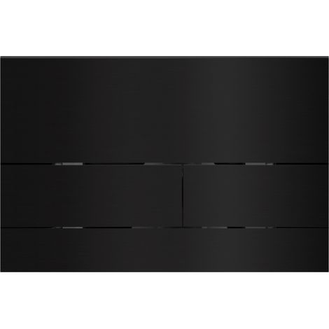 BALNEO - plaque de commande FLO en acier inoxydable noire - plaque de déclenchement double touche (1/5)