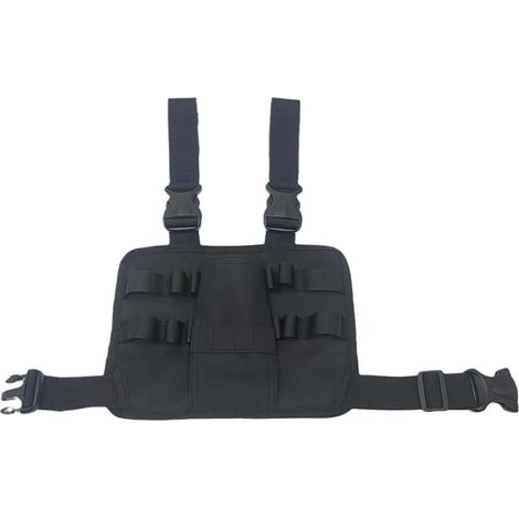 Werkzeugbeutel für Gürtel, Riemenwerkzeugbeutel 11 x 8 Zoll Mehrfach-Pocket-Schwarz-Oxford-Stoff für Beingurt für Elektriker, Klempner, Reparaturman und mehr