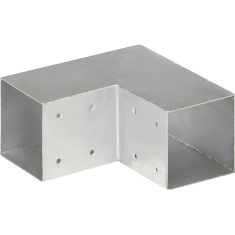 Connecteur de poteau en L pour poutre bois métal galvanisé fixation abri jardin 91 x 91 mm (1/5)