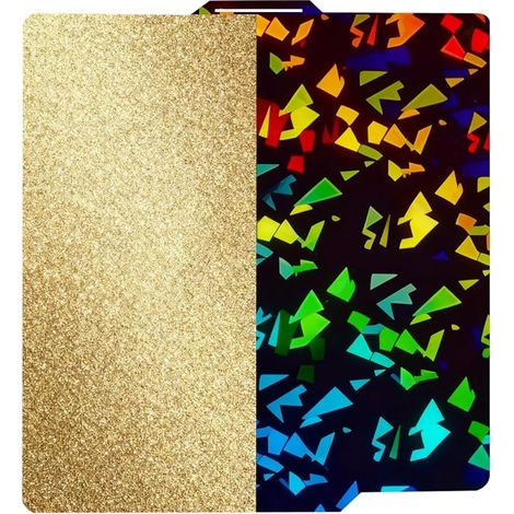 Plaque de construction en bambou 257x257mm pour imprimante Bambu Lab X1/X1C/X1E/P1P/P1S/P2S/A1, holographique PEI, en acier amovible (paillettes et PEI)