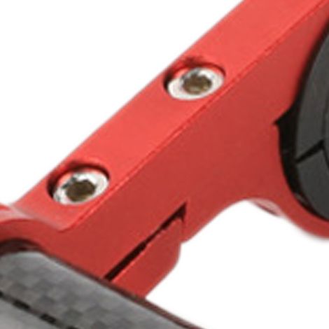 (Exklusiv für Südostasien) Gepäckträgerverlängerung, Fahrradcomputer- und Lichthalterung, Fahrradzubehör und Taschenlampenhalter, Carbonfaser-Optik [rot], Doppel-Carbonfaser-Rohrrahmen (1/5)