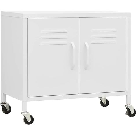 Maison Exclusive - Armario de almacenamiento acero blanco 60x35x5 (1/5)