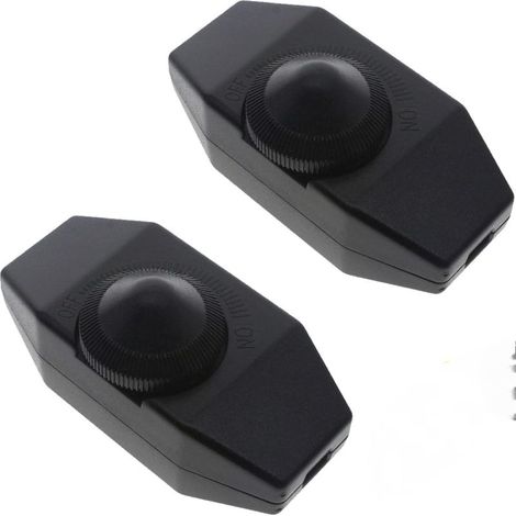 2 Pièces Variateur d'intensité pour lampes halogènes et lampes basse tension, 220 VAC 20 60W, Noir, pose sur cordon d’alimentation (1/5)