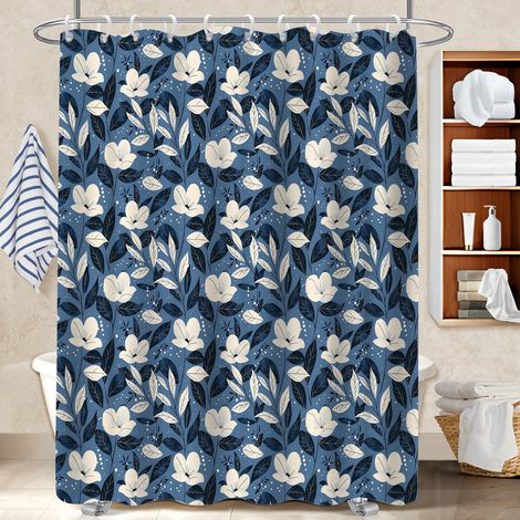 Voile de douche fluide en polyester 180x180 original housse de baignoire pour cacher un carrelage un peu vieillot (1/5)