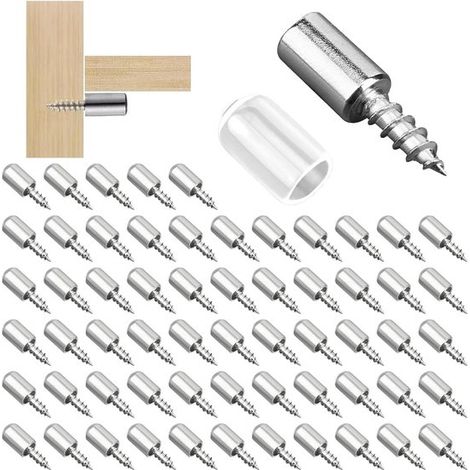 Soportes para estantes - 60 piezas - tornillos - soportes autorroscantes para estantes - para muebles - armarios - estantes de ropero (1/5)