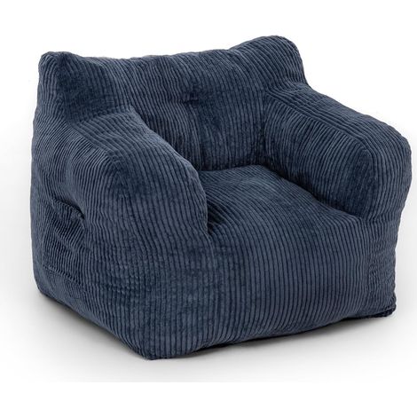 Pouf pour Adulte avec Rembourrage - Chaise avec poignée Portable - Ergonomique et Moderne - pour Salon, Chambre à Coucher, Salle de Jeux - Bleu (1/5)