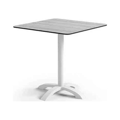VIC Gartentisch quadratisch 70x70 ZUMM weißes Aluminium Homms (1/5)