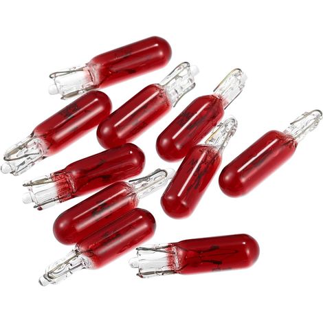 ampoule tableau de bord t5 rouge 12 v 0,5 w pour voiture – lot de 10 pièces (1/5)