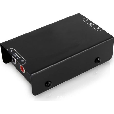 Préamplificateur phono pour platine vinyle - Mini préamplificateur phono stéréo électronique avec entrée et sortie RCA, fonctionnement à faible bruit, alimenté par un adaptateur secteur 12 V CC (1/5)