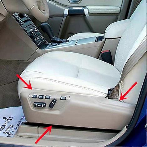 39802015 Cache de panneau de commande gauche du siège électrique avant pour Volvo S80 XC90 V70 S60 (1/4)